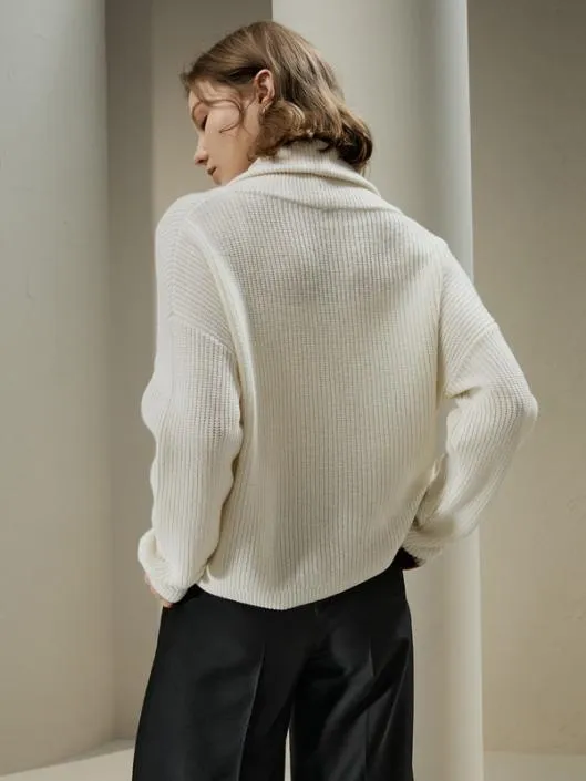 WoolCashmere Blend Shawl Collar Cardigan Women Lilysilk Knitwear