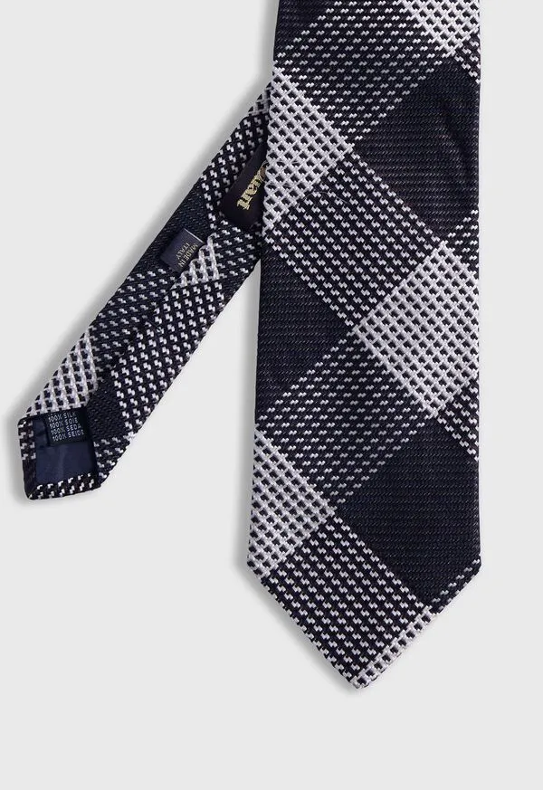 Woven Silk Patchwork Plaid Tie Brown Ties Paulstuart Mens