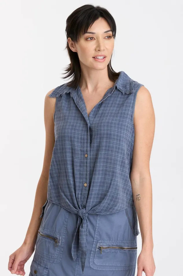 XCVI Fleming Tie Tank Women Tanks