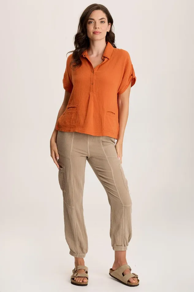 XCVI Hidalgo Plush Gauze Jogger Women Pants