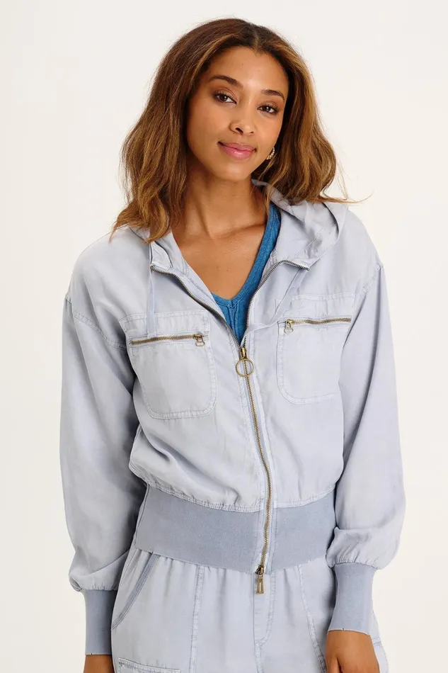 XCVI Karney Distressed Bomber Women Jackets