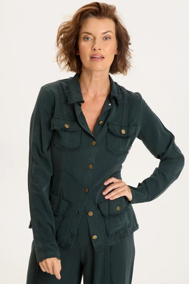 XCVI Twill Safari Jacket Women Jackets