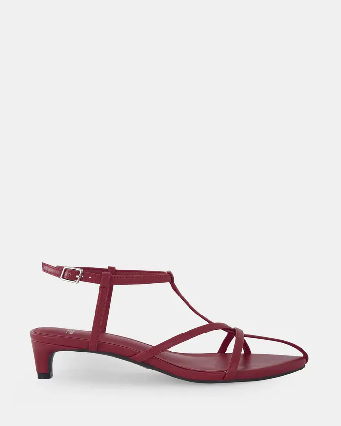ZAGE RED Kitten Heels Party NOVO Shoes Women