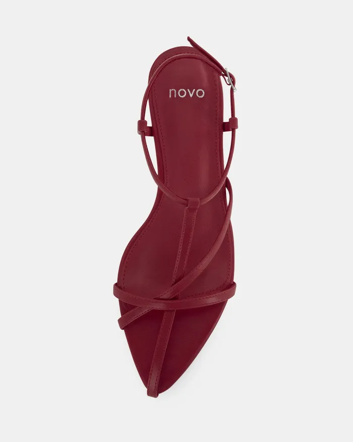 ZAGE RED Kitten Heels Party NOVO Shoes Women