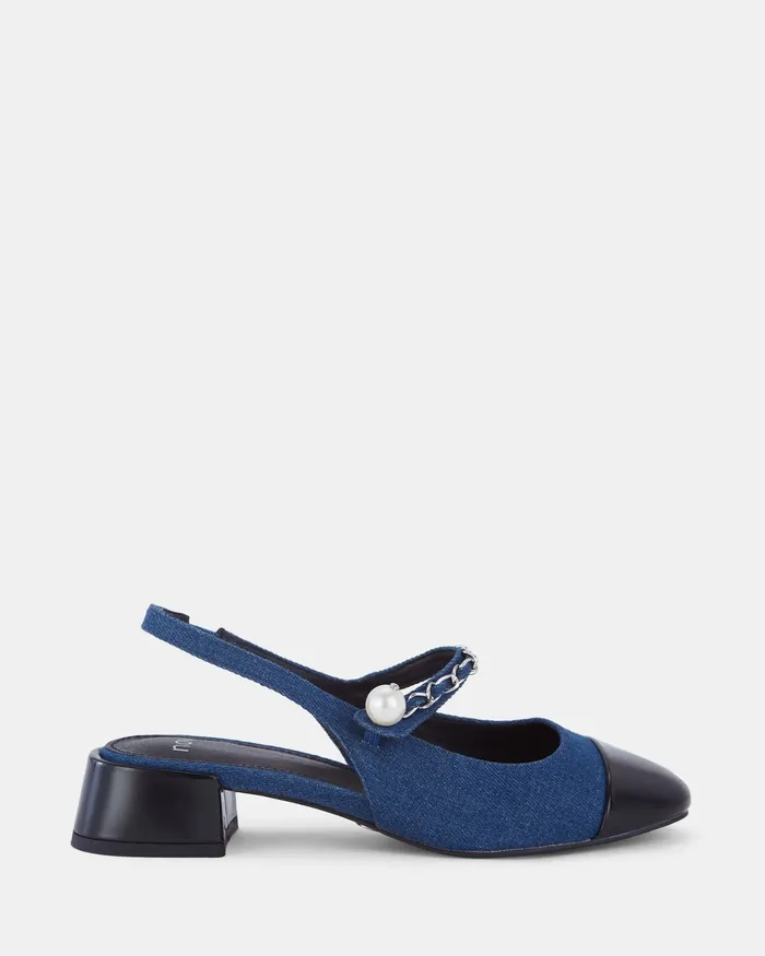 ZAMMY DENIM Slip Ons Pumps NOVO Shoes Women