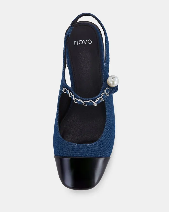 ZAMMY DENIM Slip Ons Pumps NOVO Shoes Women