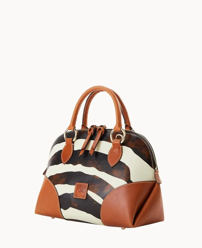 Zebra Leather Domed Satchel Zebra Woman Dooney and Bourke Satchels Zebra Leather Domed Satchel Zebra Woman Dooney and Bourke Satchels
