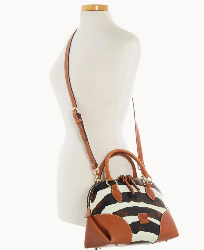 Zebra Leather Domed Satchel Zebra Woman Dooney and Bourke Satchels Zebra Leather Domed Satchel Zebra Woman Dooney and Bourke Satchels